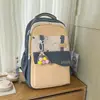 Mochila Escolar Estilo College Feminina Estudante do Ensino Médio Simples Leve Mochila de Viagem Estudante do Ensino Fundamental Grande Capacidade Casual Mochila Estudante
