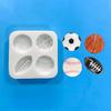 Molde de Silicone para Bolo de Beisebol, Futebol Americano, Rugby, Basquete, Cuidado Selecionado, Gesso para Aromaterapia, Cola, Ferramenta para Assar, Fondant