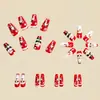Adesivos de Unha de Natal Unhas Longas Ballet Papai Noel Boneco de Neve Adesivos de Unha Postiça Série de Natal