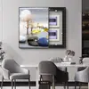 Pintura Decorativa Vertical de Lujo Ligero para Caja de Medidor Eléctrico, Pintura Decorativa Simple de Cubierta para Caja de Distribución, Caja de Corriente Débil y Caja de Interruptores Automáticos - Galería de Pinturas Qiao Jia