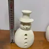 Enfeites de Resina de Boneco de Neve Retrô Transfronteiriços Decoração de Natal Enfeites Atmosfera de Natal Velas Mesa Artesanato de Resina
