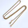 3.0 Acero Inoxidable Horno Oro No se Desvanece Cadena Retorcida Cadena Retorcida de Oro Collar Cadena de Perlas Cuadradas Accesorios DIY Venta al por Mayor