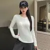 Top de Base de Felpa de Acetato de Lana para Mujer 2026 Otoño/Invierno Nuevo Estilo Súper Atractivo Elegante Versátil Top de Manga Larga con Bolsillos