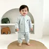 Ropa de Algodón para Niños 40g Algodón Delgado Ropa de Algodón para Niños y Niñas Bebé Otoño Invierno Conjunto Cálido Nuevo Acolchado Cálido