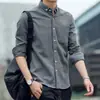 Camisa Fina de Manga Larga Ropa de Trabajo para Hombre Top Rayado Verano Moderno Camisa de Manga Larga Rayada de Negocios