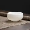 Xícara de Chá Kung Fu de Porcelana de Jade com Gordura de Ovelha Feita à Mão, Xícara de Degustação de Cerâmica, Tigela de Chá Branco Chinesa, Xícara de Chá Pequena de Porcelana Branca de Dehua