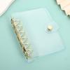 Color Sólido Simple PVC Transparente Hojas Sueltas Cuero Suave Lindo Estudiante A7 Libro de Mano Recargable Reemplazable Hojas Sueltas Núcleo Carcasa