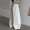 Pantalones casuales para niñas para primavera y otoño 2026, nuevos pantalones anchos de retazos de algodón sueltos estilo coreano dulce para niños mayores