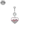 Gaibei Anillo de Ombligo de Acero Inoxidable Transfronterizo Europeo y Americano Colgante con Forma de Corazón Anillo de Ombligo Forma de Mariposa Joyería Corporal para Perforación Clavo de Ombligo