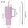 Taza con asa de sublimación transfronteriza de tres generaciones de 40 oz de gran capacidad de acero inoxidable 304 para coche con pajita para coche vaso para hielo