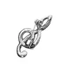 Broche de Nota Musical Transfronterizo, Broche de Lujo Ligero de Nicho a la Moda, Accesorios de Joyería Sencillos Incrustados de Diamantes para Hombres y Mujeres, Venta al por Mayor de Comercio Exterior