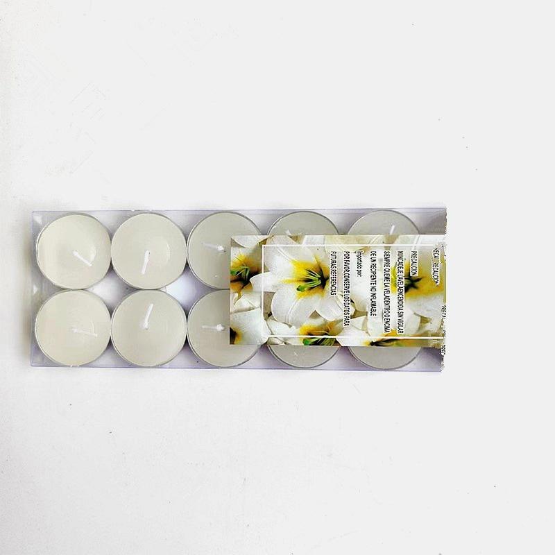 5克白色茶蜡10只PVC盒装