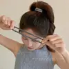 Diadema elástica negra para mujer, no estrangula el cabello, no deja marcas, alta elasticidad, duradera, adecuada para coletas altas, scrunchie