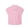 Ropa de mujer al por mayor transfronteriza estilo europeo y americano verano nuevo moda versátil casual camisa de manga corta a rayas top versátil