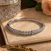 Pulsera de Lujo Cielo Estrellado Ultra Brillante con Circonitas, Elegante Brazalete de Moda con Hebilla Delgada, Sencillo y Versátil para el Uso Diario
