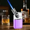 Encendedor inflable con personalidad creativa, nuevo, de codo recto, de metal de alta calidad, con pistola pulverizadora pequeña, encendedor de moxibustión para cigarros.