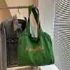 Bolsa de Lona Estilo Coreano Verano 2025 Nuevo Estilo Estilo Japonés Estilo Bolso de Mano de Moda de Gran Capacidad Cordón Bolsa de Tote para Viaje