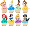 Tarjeta de Pastel de Cumpleaños Tema Siete Princesas Dishini Tarjeta de Pastel de Fiesta de Cumpleaños Princesa Frozen Aisha