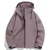 Jaqueta outdoor Luotuo estilo mesmo, três em um, para homens e mulheres, vestuário de montanhismo, proteção contra frio, aquecimento, repelente à água, conjunto de duas peças, destacável