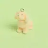 Colgante de Perrito Estéreo Lindo con Terciopelo de Resina para Funda de Teléfono Móvil, Bolso, Llavero DIY, Accesorios de Colgante Decorativo para Joyería