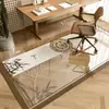Cadeira de Escritório Giratória para Casa Tapete de Entrada PVC Semitransparente Cadeira de Estudo Impermeável e Resistente ao Desgaste Personalizável