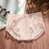 Ropa Interior Japonesa Sin Costuras Burbuja Algodón Elástico Alto Sin Costuras Transpirable Cintura Media Cadera Cómoda Calzones con Lazo para Mujer