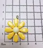 Pendientes Colgantes Colgante Llavero Colgante de Flor de Margarita Artificial de Resina Colorida Accesorios para Joyería DIY
