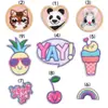 Sellos de Bordado por Computadora Listos, Serie Colorida de Postres y Frutas, Lindos Pegatinas de Tela para Bordar, Parches Decorativos para Ropa
