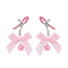 Abrazaderas para pezones sm de dropshipping moño con campanas de pata de gato abrazaderas para pezones para que las mujeres las usen abrazaderas para pezones de burla clips ocultos para salir