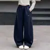 Calça de Moletom Feminina Primavera e Outono 2026 Nova Casual Menina Estilo Coreano Crianças Médias e Grandes Carta Perna Estreita Perna Larga Calças de Tricô