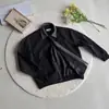 Jaqueta Patchwork Pied-de-Poule Preta para Homem, Jaqueta Curta Cleanfit de Primavera para Voo, Top com Gola Estilo Old Money