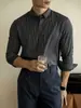 [Serie de Negocios Urbanos] Camisa de Manga Larga Rayada 3.0 Teñida en Hilo Libre de Hierro para Hombre Primavera 2025 Camisa para el Trabajo
