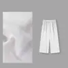 Pantalones casuales finos y frescos de cáñamo puro de color sólido para mujer, nuevos para primavera y verano, 60 hilos FSY60916
