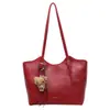 Bolsa Grande Simples Retrô Nova Moda 2026 Bolsa de Ombro Feminina para o Trabalho Bolsa Tote para Passeio de Estudante Universitário
