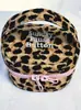 Bolso Estilo Nuevo Estampado de Leopardo Caja Cuadrada Pequeña Neceser Tridimensional de Aspecto Elegante Impermeable para Mujer Bolsa de Almacenamiento de Viaje Portátil de Gran Capacidad