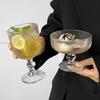 Copo com Padrão Vertical Ins Estilo Medieval Antigo Copo de Cocktail Bebida Fria Taça de Vinho Tinto Copo de Sorvete Copo de Suco Cor Processável