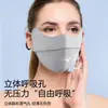 Mascarilla Transpirable de Seda de Hielo con Protección Solar UV, Moderna Máscara de Ojos Oversize para Mujer, Protección Solar de Verano, Transpirable para Exteriores