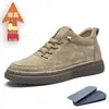 Zapatos Transpirables para Hombre, Zapatos para Hombre Retro de Gamuza Mate con Aumento Invisible Interno, Zapatos con Aumento de 6 cm, Tenis Casuales de Caña Media