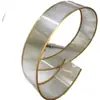 Toldo de Sol para Casamento Forma Livre Tecido Curvo Cobertura Arco Ondulado Espiral Versátil Tecido Elástico Adereços de Casamento Decoração de Teto