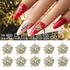 Série de Natal Floco de Neve Liga Joias para Nail Art Acessórios DIY Feitos à Mão Joias de Natal Douradas Prateadas