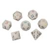 Fuente Transfronteriza Cristal Blanco Natural Poliedro Mesa Juego Dungeons and Dragons Dados Z07 Juego de Chapado