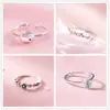 Anillo de Plata para Mujer Sentido del Diseño Nicho Simple ins Moderno 2022 Celebridad de Internet de Moda Personalizado Ajustable Anillo para Dedo Índice
