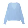 Ropa de Mujer Transfronteriza al por Mayor Primavera 2026 Nuevo Estilo Europeo y Americano Color Sólido Diseño Holgado Sentido de Diseño Nicho Temperamento Prendas de Punto