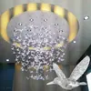 Fábrica Direta pássaro pendurado galvanoplastia ABS pássaro shopping teto decoração artesanato acrílico pássaro pendurado aéreo