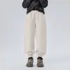 Planta algunos pantalones deportivos gruesos para niños medianos y grandes otoño e invierno forro polar cálidos pantalones de chándal niños y niñas holgados casuales pantalones largos modernos