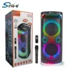 Zqs8249 Conjunto de Áudio Profissional para Palco KTV Alto-falantes Graves de 8 polegadas + 1 Microfone Anti-Apito para Uso Comercial e Doméstico
