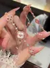 Exquisito Pulsera de Flor de Zircón Estilo Francés para Mujer, Pulsera Dulce de Gama Alta, Accesorio de Mano Moderno y Versátil con un Diseño Único para Mujeres de Nicho