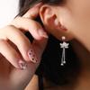 Pendientes de mariposa con hebilla de tornillo, pendientes coreanos de elfo súper hada, pendientes de borla largos de libro rojo, superventas para mujer