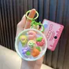 Mini Frutas Simuladas Comida Brinquedo Whac-A-Mole Chaveiro Estudante Brinquedo Educativo Chaveiro Alívio de Estresse Pequeno Presente Venda por Atacado