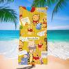 Toalla de Playa de Dibujos Animados de Winnie the Pooh para Nadar en el Mar, Toalla de Baño de Dibujos Animados de Secado Rápido y Absorbente, Linda y Personalizada Especial para Bañarse